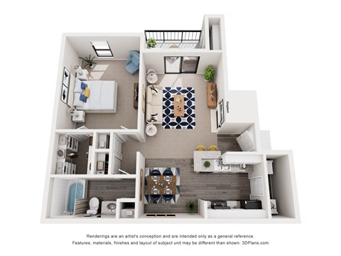 Apartments for Rent in Houston, TX 77082 – Magnolia Terrace – 1 Bed, 1 Bath, 689 sq. ft. Dahlia